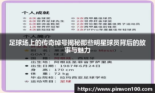 足球场上的传奇绰号揭秘那些明星球员背后的故事与魅力